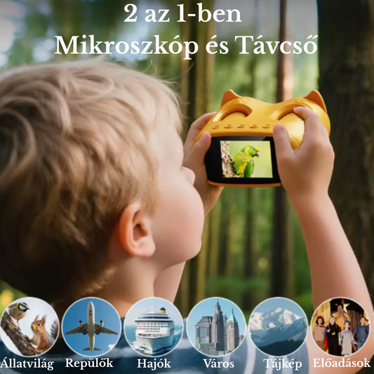 ZoomLabor™ – 2 az 1-ben Digitális Felfedező Szett Gyerekeknek (Mikroszkóp és Távcső)